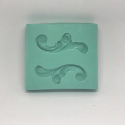 Forma de Silicone Arabesco Vírgula cód. FS1131