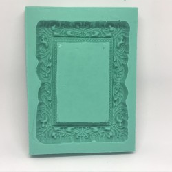 Forma de Silicone Moldura Quadrada Luxo - cód.FS1144