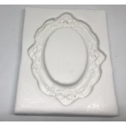 Forma de  Silicone Moldura Oval  cód. FS2043