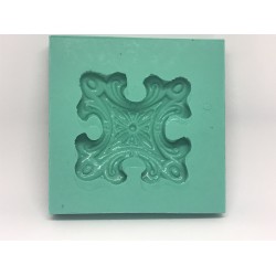 Forma de Silicone  Medalhão Real Quadradol cód. FS1130