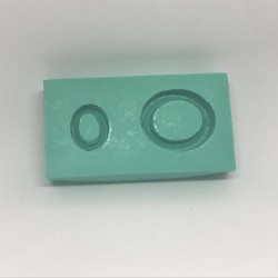 Forma de Silicone Oval Duplo P  - cód.FS1139