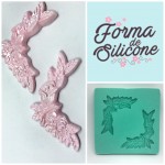 Forma de Silicone Arabesco Quina Rosasl cód. FS1133