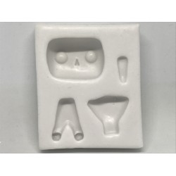 Forma de  Silicone Mini Personalizado - Coleção Cláudia Pupo cód. FS1272