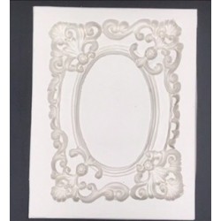 Forma de Silicone Moldura Romântica cód.  FS1444