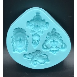 Forma de Silicone Faces    FS1519