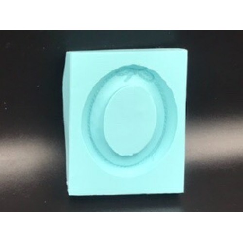 Forma de Silicone Moldura Oval Laço P cód.  FS1567