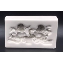 Forma de Silicone Anjos Com Vaso de Flores cód.  FS1440