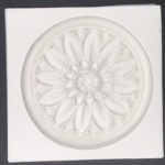 Forma de Silicone Medalhão Redondo Floral cód.  FS1452