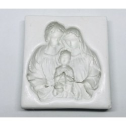 Forma de  Silicone Medalhão Sagrada Família   -  cód. FS1301
