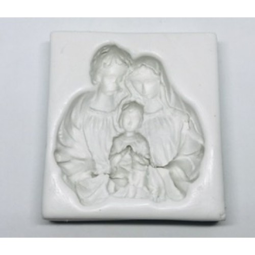 Forma de  Silicone Medalhão Sagrada Família   -  cód. FS1301