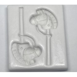 Forma de  Silicone Cavalinho de Madeira   -  cód. FS1293