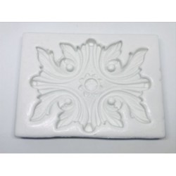 Forma de  Silicone Medalhão Retangular   -  cód. FS1298