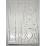 Forma de Silicone  Kit Fitas e Botões  cód. FS1180