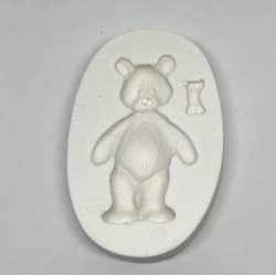 Forma de  Silicone Ursinho Gravata   cód. FS1184