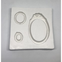 Forma de Silicone Oval Tripla P  - cód.FS1140