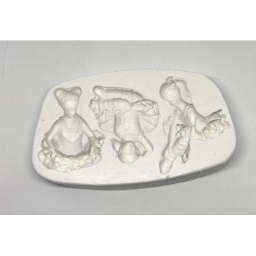 Forma Silicone Trio Bailarinas cód. FS1104