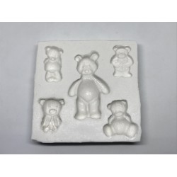 Forma de  Silicone Apliques Ursos cód. FS1217