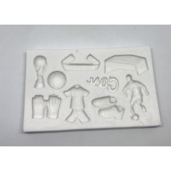 Forma de  Silicone Apliques Futebol  cód. FS1169