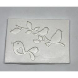 Forma de  Silicone Passarinhos Rendado cód. FS1207