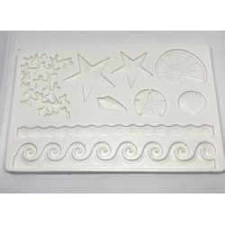 Forma de  Silicone Conjunto Fundo do Mar  cód. FS2095