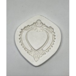 Forma de  Silicone Medalhão Coração cód. FS1208