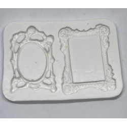 Forma de  Silicone Moldura Dupla P cód. FS1204