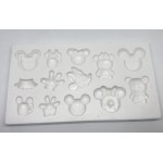 Forma de Silicone Apliques Mickey e Minnie cód. FS1076