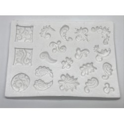 Forma de Silicone - Mini Arabescos - cód.FS2068