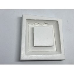 Forma de Silicone - Moldura  Quadrada Laço  - cód.FS2074