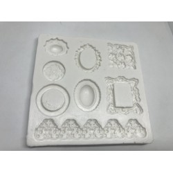 Forma de Silicone - Mini Molduras e Border  - cód.FS2069