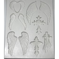 Forma de Silicone - Kit Asas - cód.FS2064