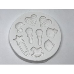 Forma de  Silicone Apliques Bebê cód. FS1263