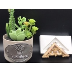 Forma de Silicone Medalhão Triangular - cód. FS1335