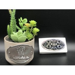 Forma de Silicone Medalhão Oval 2 -  cód. FS1351