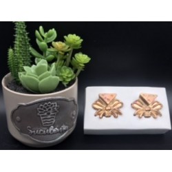 Forma de Silicone Pezinho Caixa Laço  -  cód. FS1348