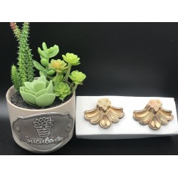 Forma de Silicone Pezinho Caixa Folhagem  -  cód. FS1346