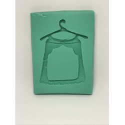 Forma de  Silicone Moldura Cabide Menina cód. FS2031