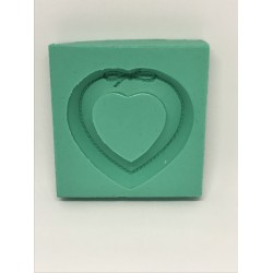 Forma de  Silicone Moldura Coração cód. FS2033