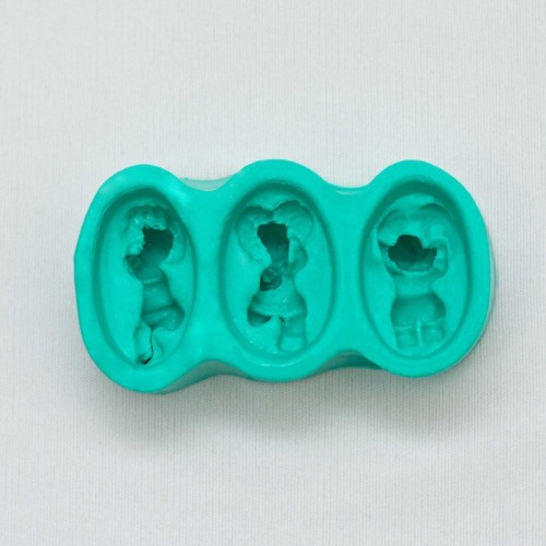 Forma de Silicone  Trio bebês p cód. FS1063