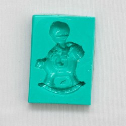Forma de Silicone  Bebe cavalinho balanço cód. FS1025