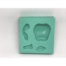 Forma de  Silicone Maçã Country cód. FS1116