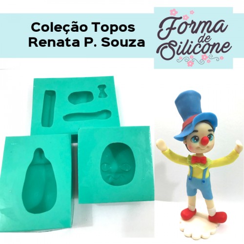 Forma de Silicone - Coleção Topos Renata P. Souza cód. FS1066