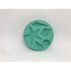 Forma de Silicone  Fundo do mar P cód. FS2044